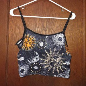 Astrological Print Crop Top